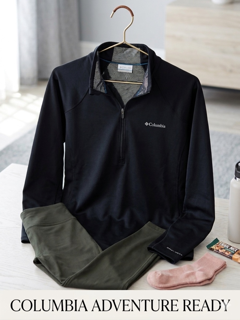 Columbia Omni Heat 1/4 Zip in black L